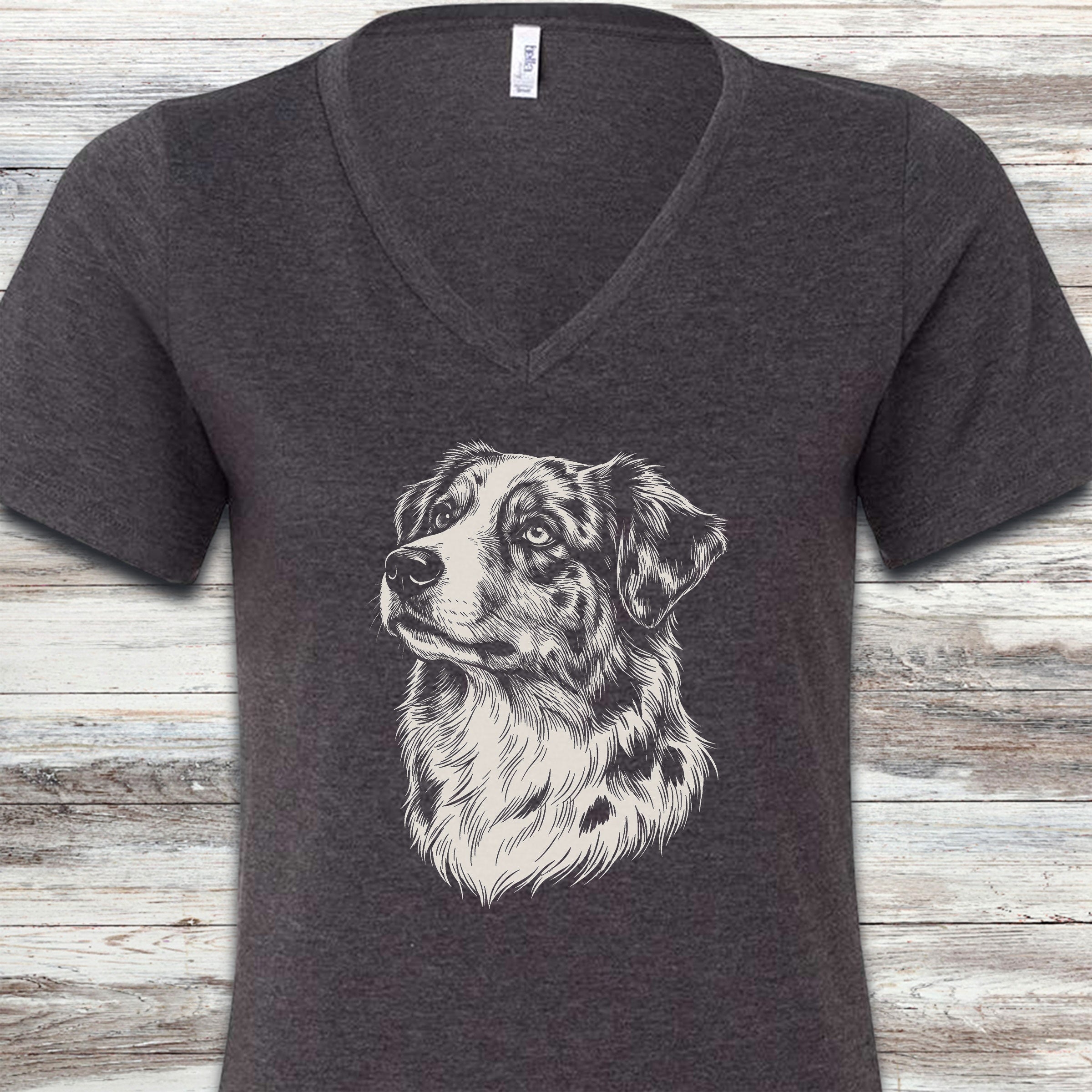 American Shepherd Loyalty V-Neck Tee - Dark Grey Heather