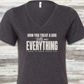 Everything V-Neck Tee - Dark Grey Heather