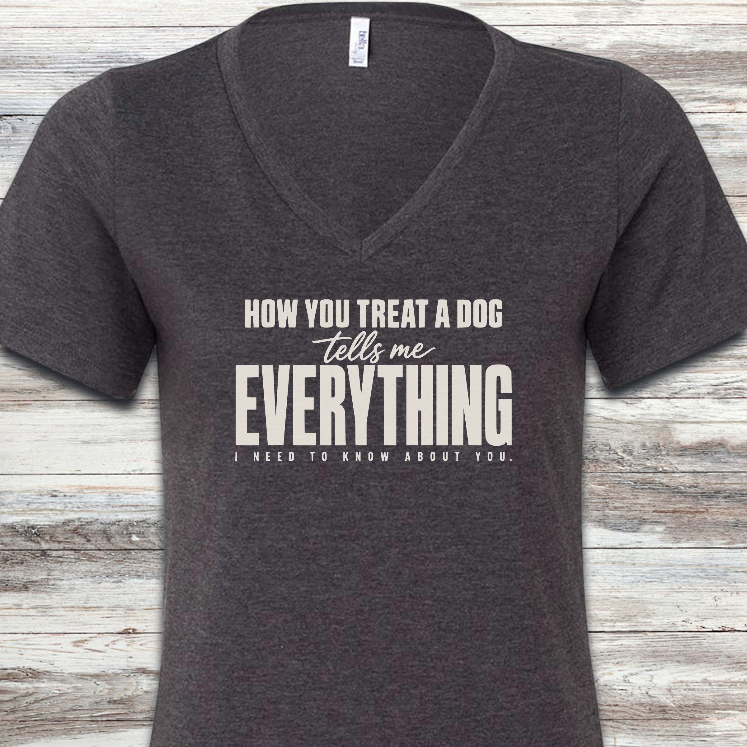 Everything V-Neck Tee - Dark Grey Heather