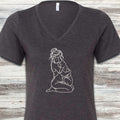 Security V-Neck Tee - Dark Grey Heather
