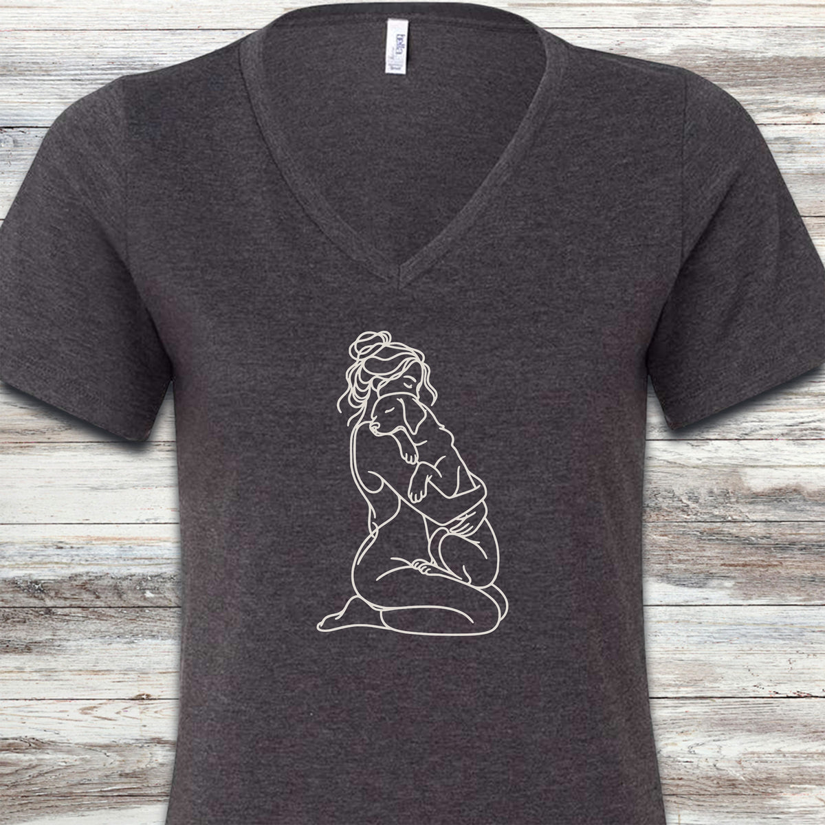 Security V-Neck Tee - Dark Grey Heather