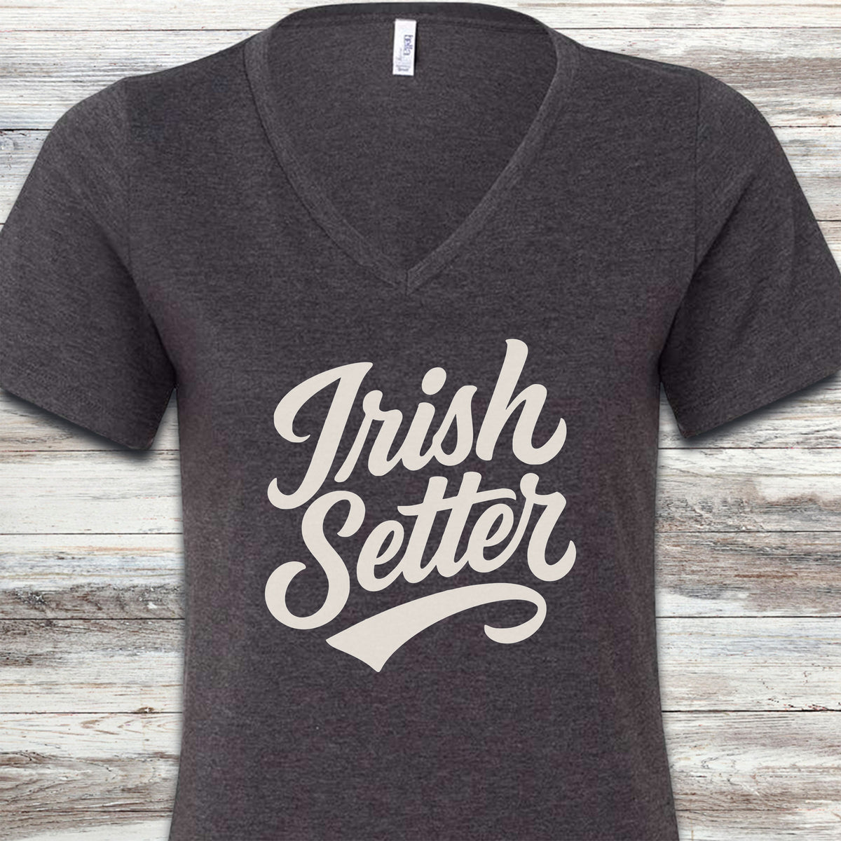 Irish Setter Team V-Neck Tee - Dark Grey Heather