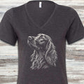 Irish Setter Loyalty V-Neck Tee - Dark Grey Heather