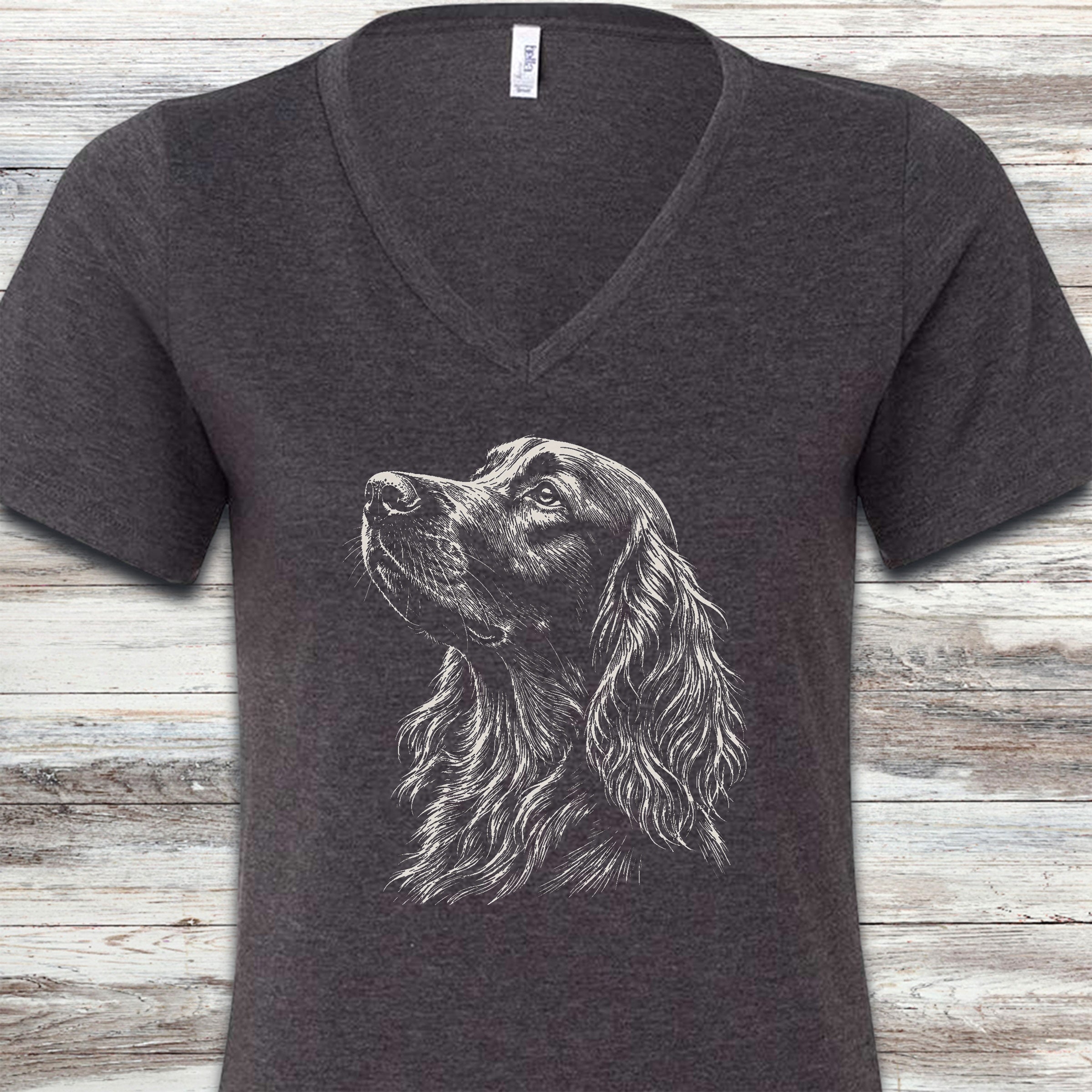 Irish Setter Loyalty V-Neck Tee - Dark Grey Heather