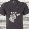 Bouvier BOOP! V-Neck Tee - Dark Grey Heather