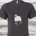 Great Dane Boo V-Neck Tee - Dark Grey Heather