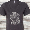Bouvier Loyalty V-Neck Tee - Dark Grey Heather