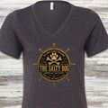 The Salty Dog V-Neck Tee - Dark Grey Heather