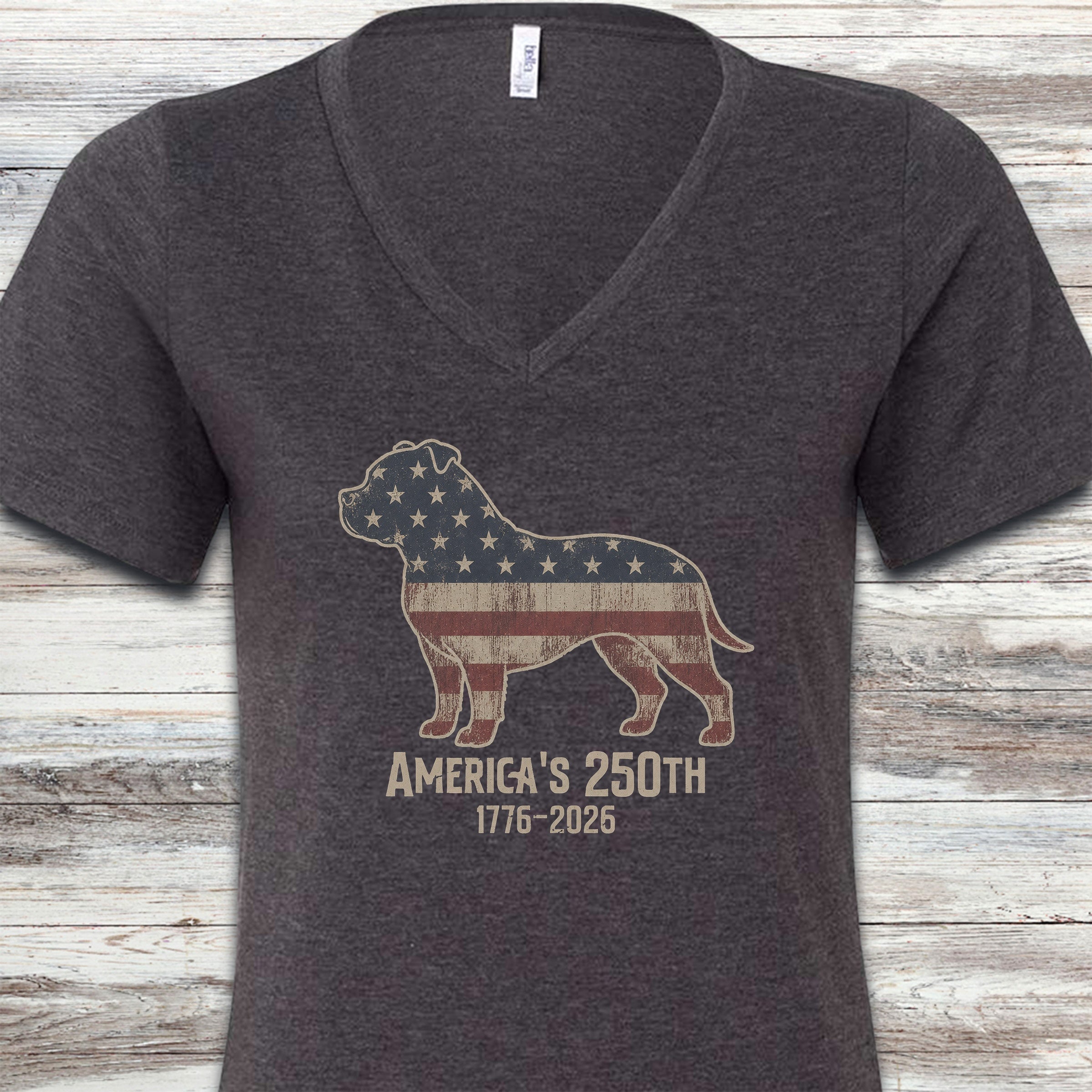 Pit Bull 250 V-Neck Tee - Dark Grey Heather