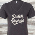 Dutch Shepherd Team V-Neck Tee - Dark Grey Heather