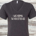 Irish Setter Normal V-Neck Tee - Dark Grey Heather