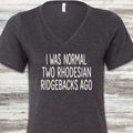 Rhodesian Ridgeback Normal V-Neck Tee - Dark Grey Heather