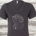 Boykin Spaniel Loyalty V-Neck Tee - Dark Grey Heather