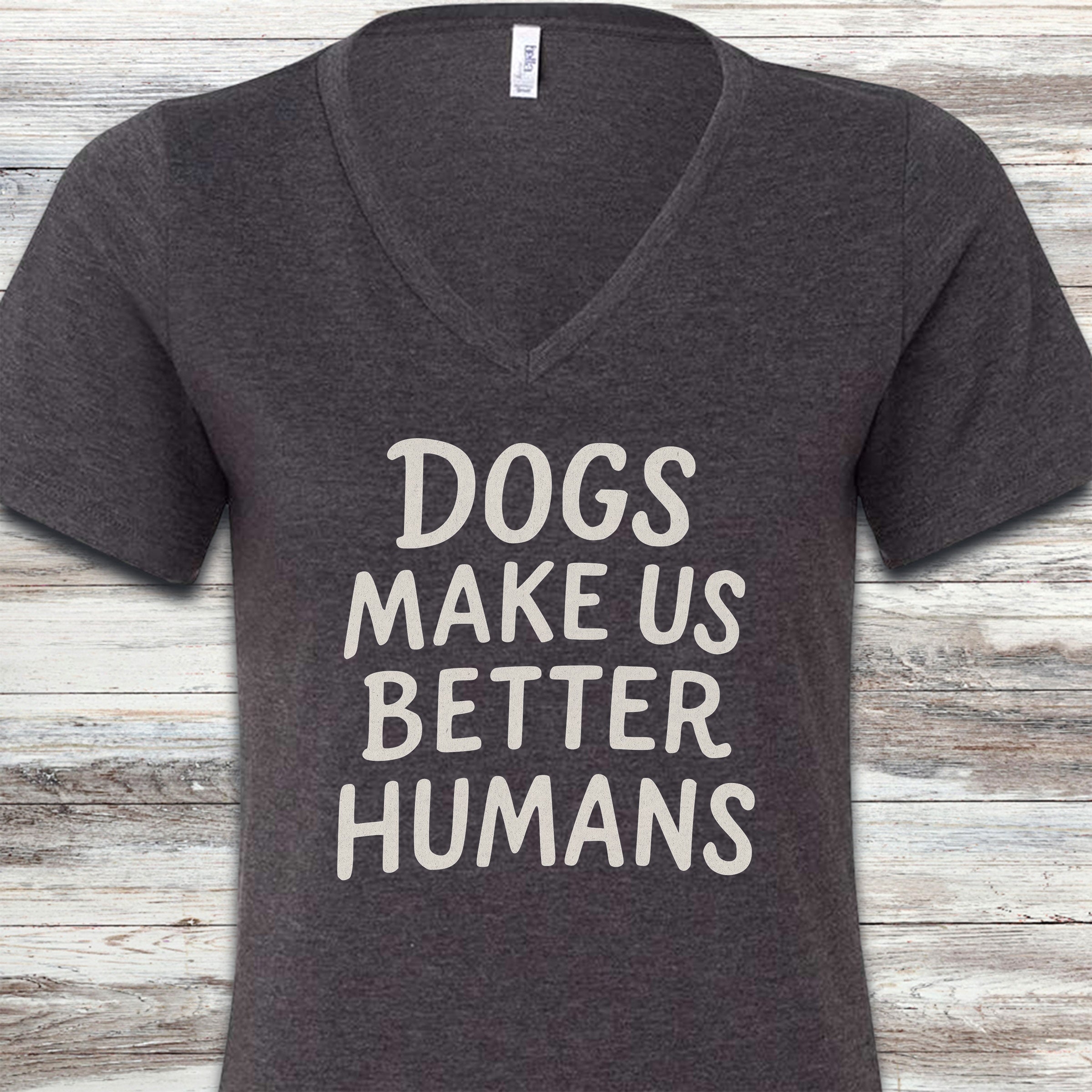 Better Humans V-Neck Tee - Dark Grey Heather