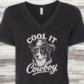 Australian Shepherd Black Tri Cool It V-Neck Tee - Black Heather