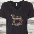 Swiss Mountain Dog 250 V-Neck Tee - Black Heather
