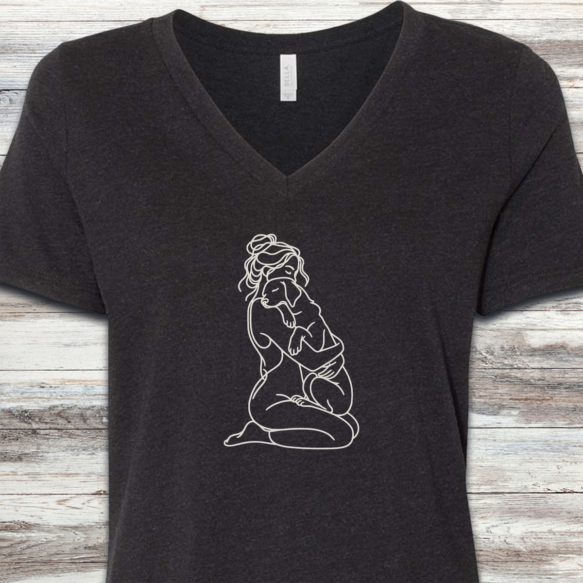 Security V-Neck Tee - Black Heather