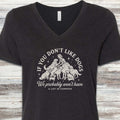 Must Like Dogs V-Neck Tee - Black Heather