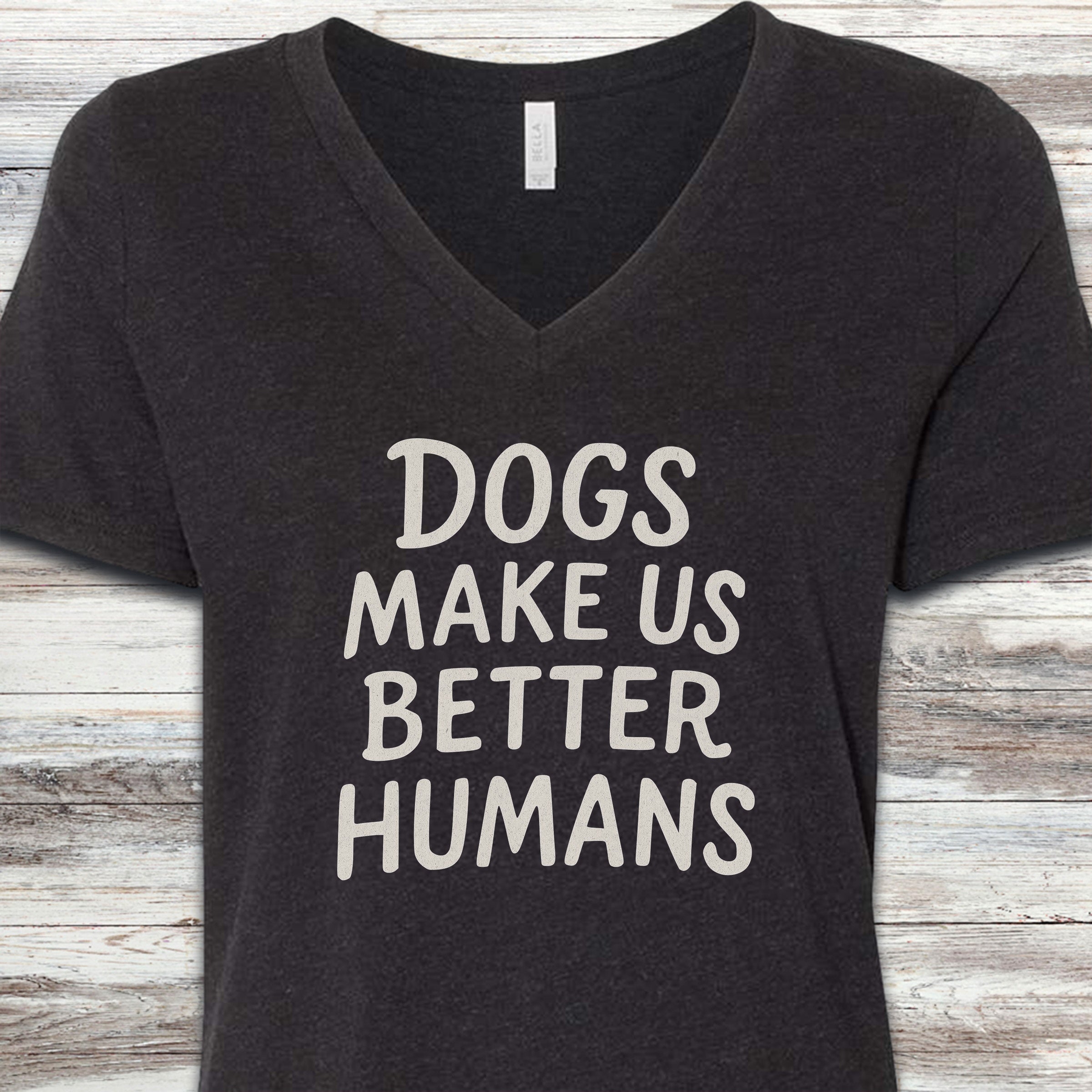 Better Humans V-Neck Tee - Black Heather