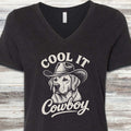 Labrador Retriever Cool It V-Neck Tee - Black Heather