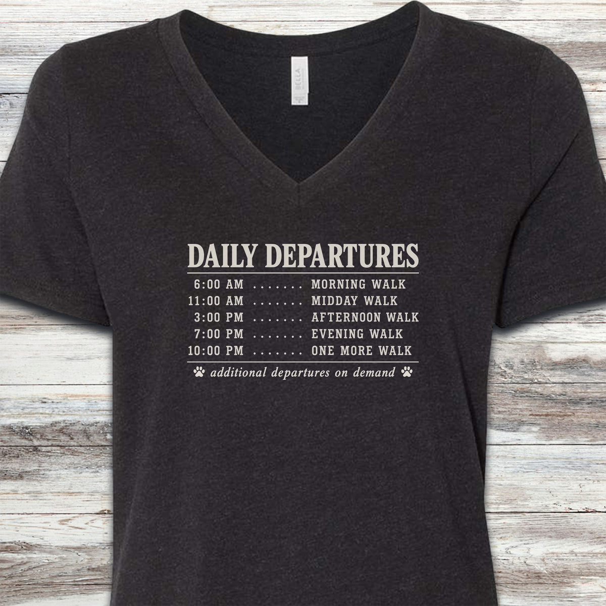 Daily Departures V-Neck Tee - Black Heather