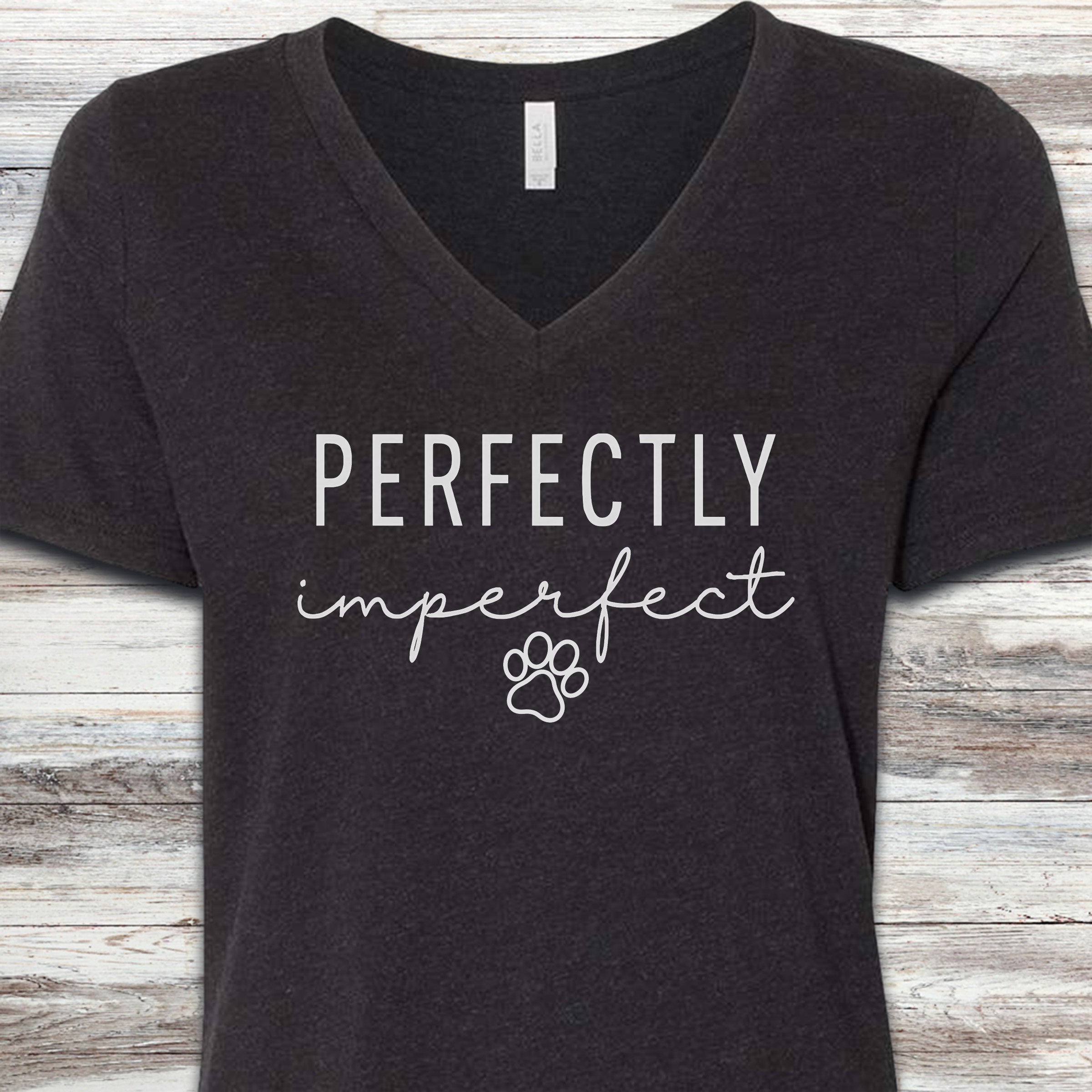 Perfect V-Neck Tee - Black Heather