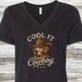 Golden Retriever Cool It V-Neck Tee - Black Heather