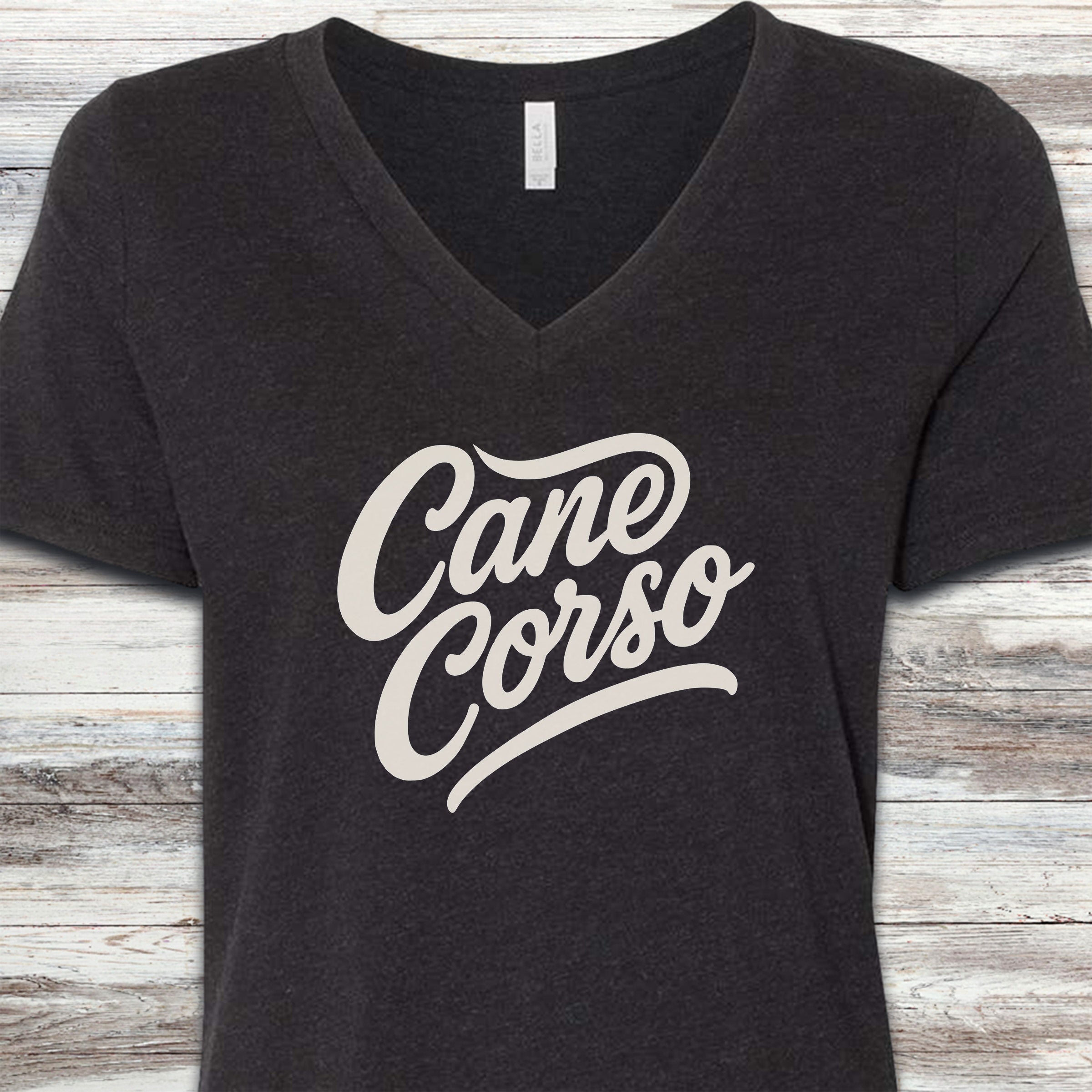 Cane Corso Team V-Neck Tee - Black Heather