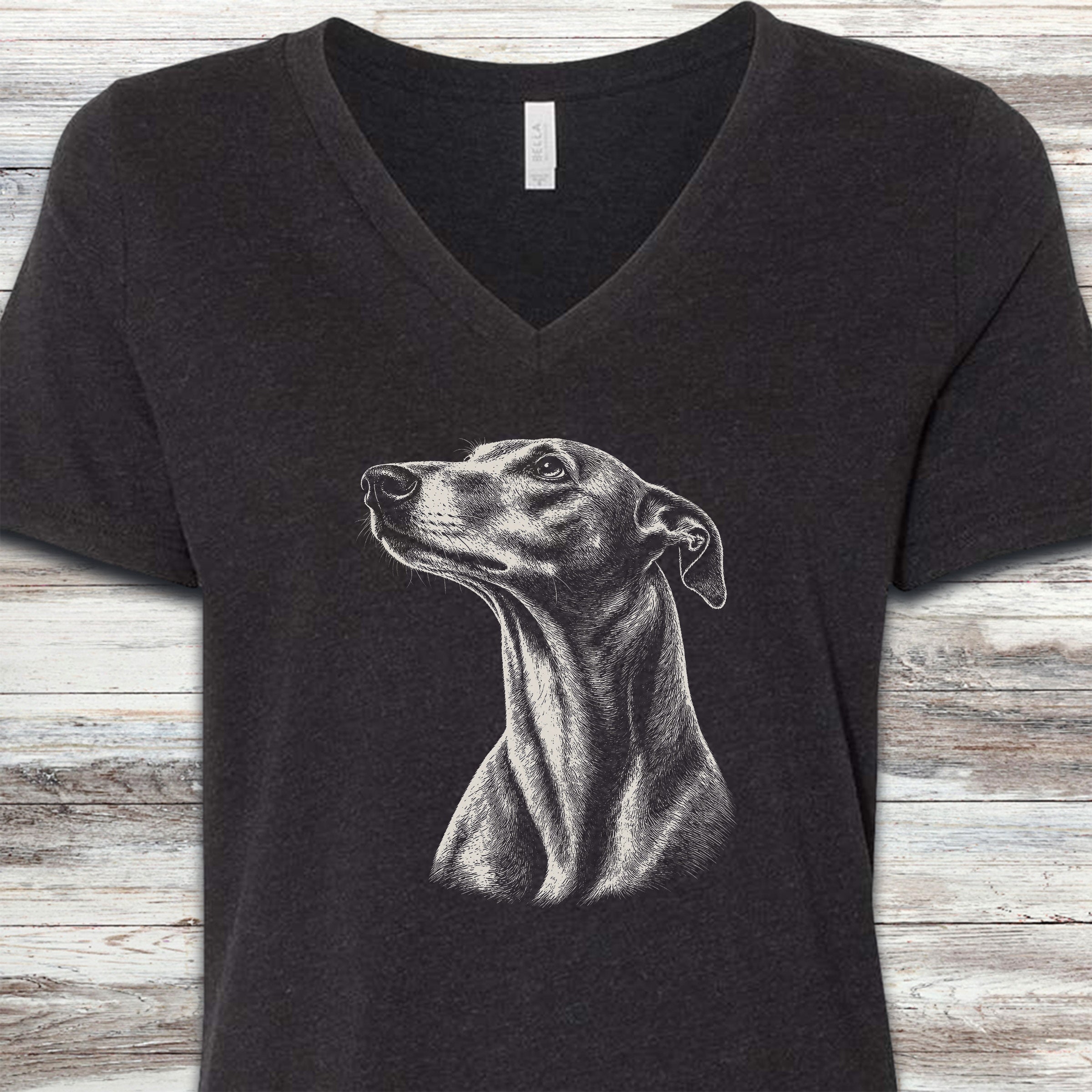 Greyhound Loyalty V-Neck Tee - Black Heather