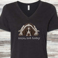 English Springer Spaniel Nope V-Neck Tee - Black Heather