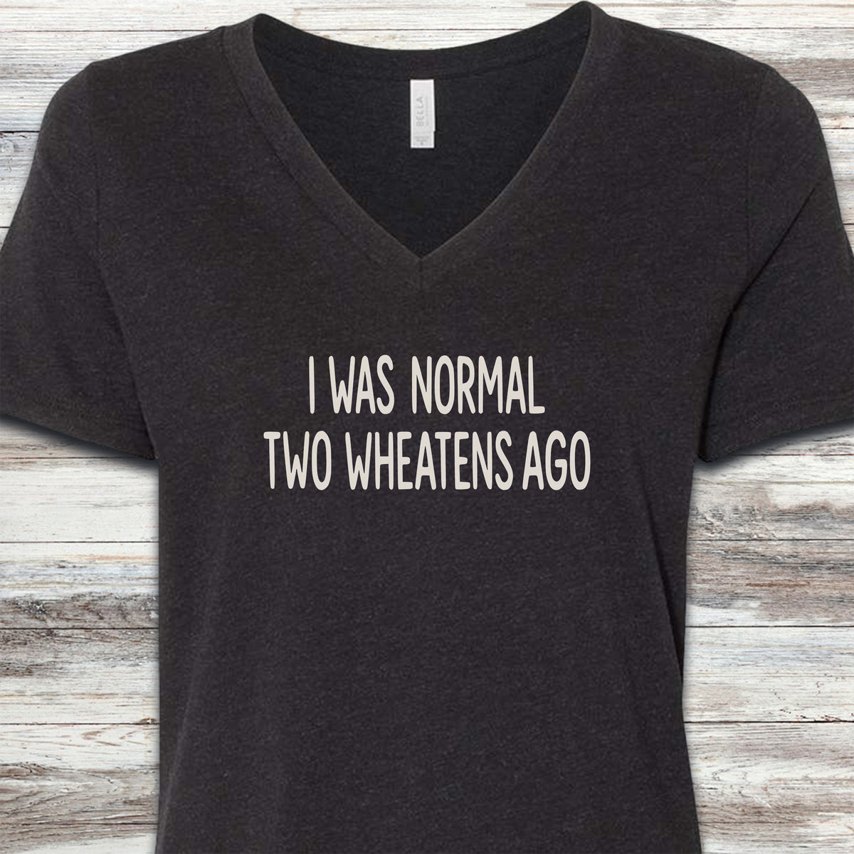 Wheaten Terrier Normal V-Neck Tee - Black Heather
