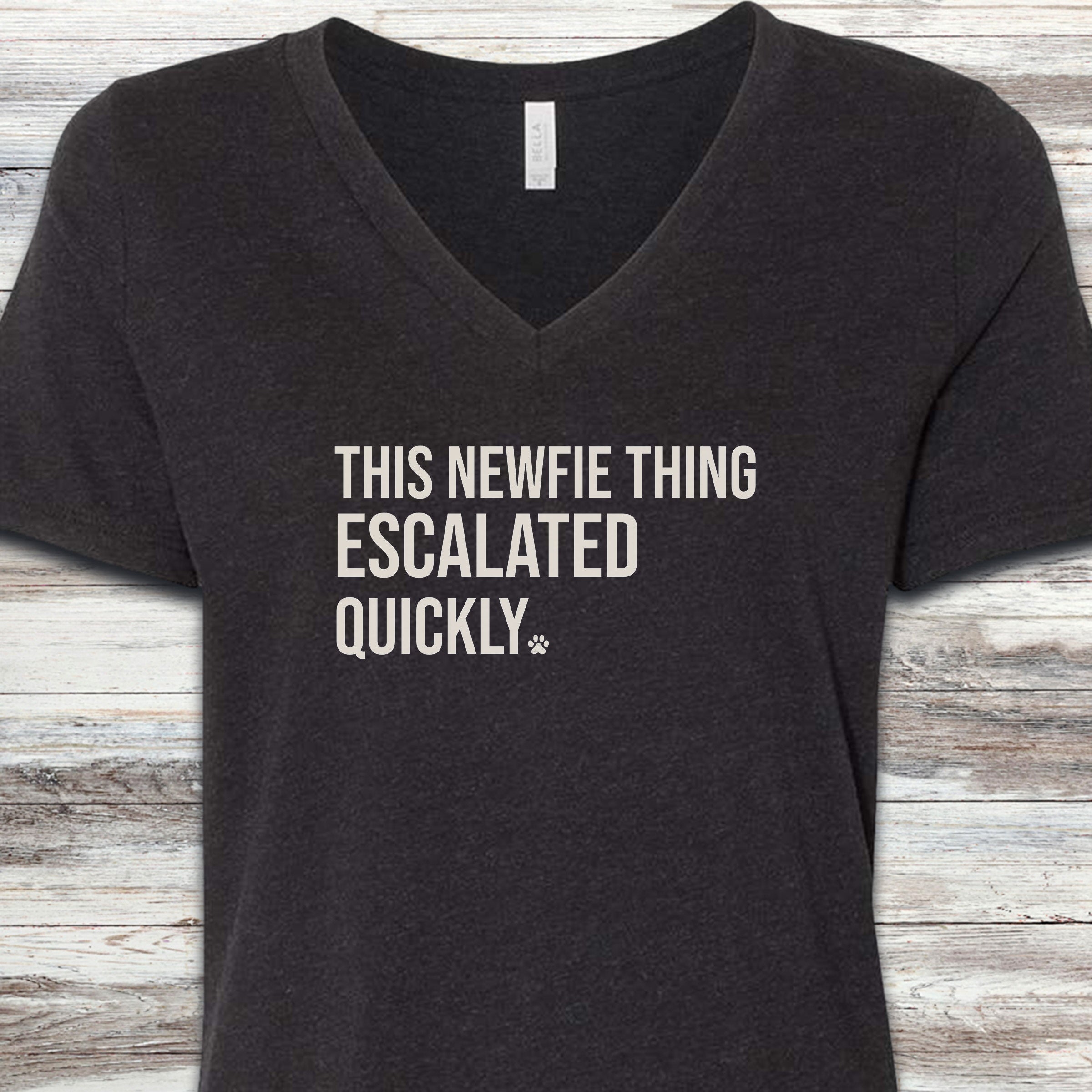 Newfoundland Escalated V-Neck Tee - Black Heather