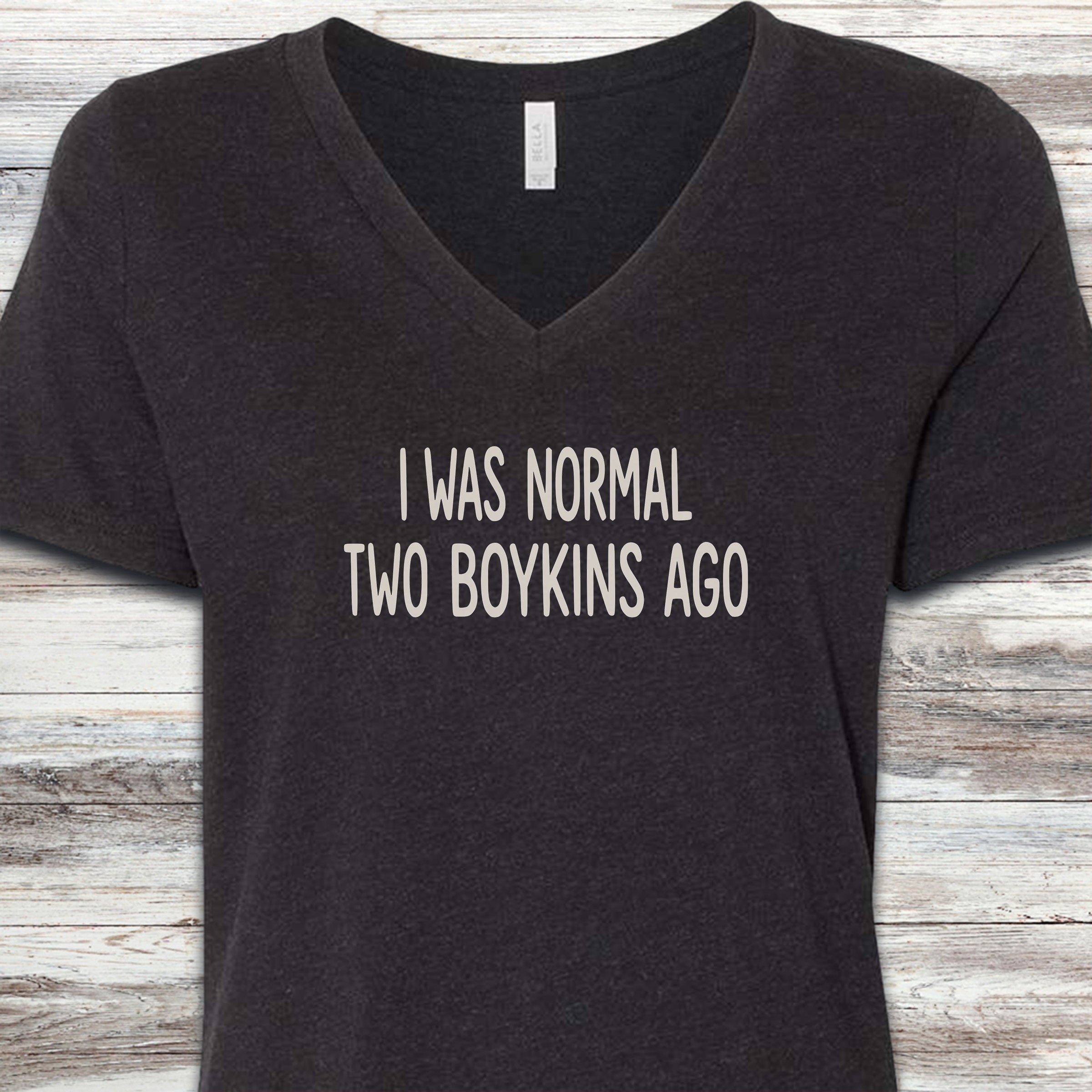 Boykin Spaniel Normal V-Neck Tee - Black Heather