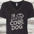 Labrador Retriever Cool Dog V-Neck Tee - Black Heather