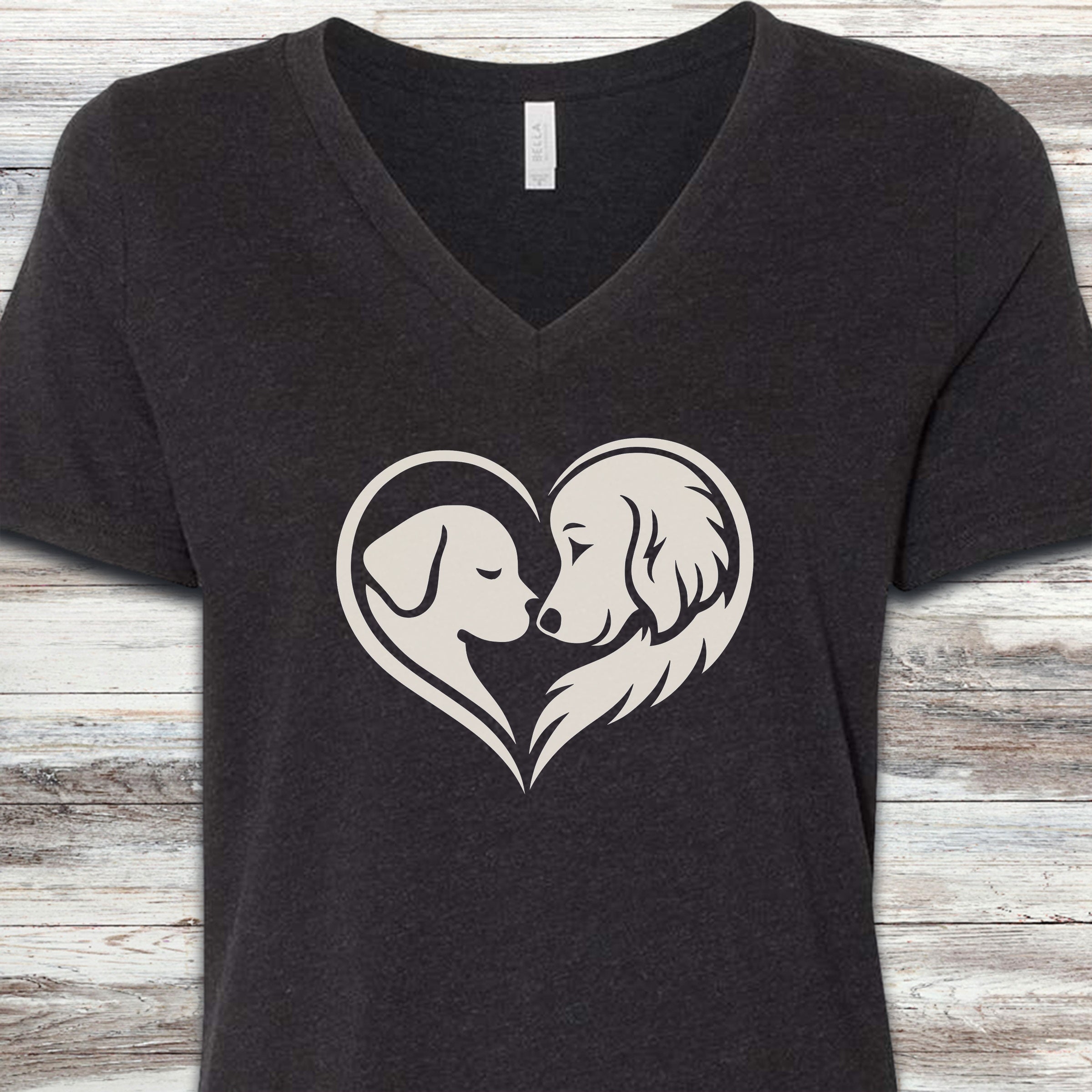 Dog Wear Studio Logo V-Neck Tee - Black Heather