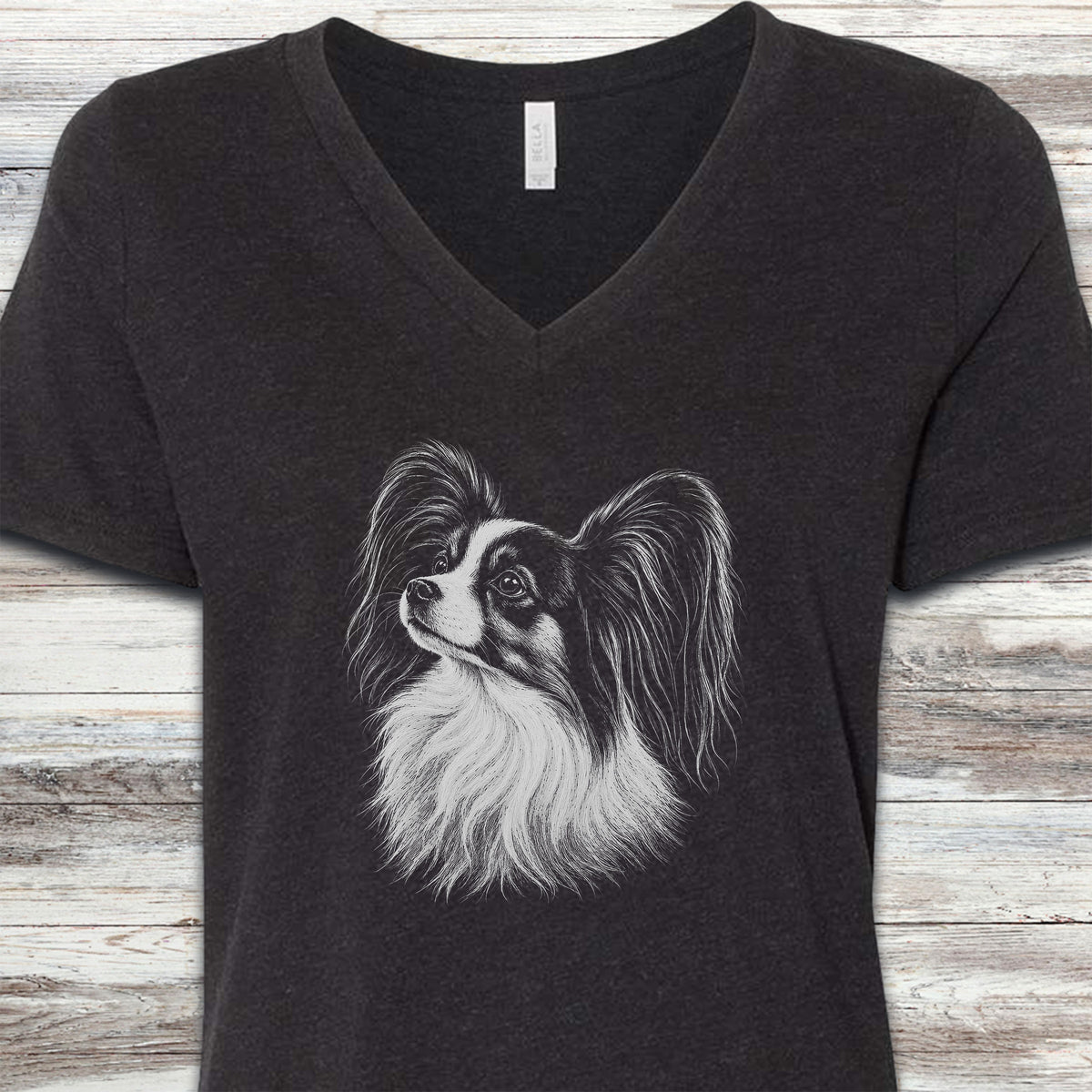Papillon Loyalty V-Neck Tee - Black Heather