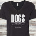 Dogs Definition V-Neck Tee - Black Heather