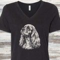 Cocker Spaniel Loyalty V-Neck Tee - Black Heather