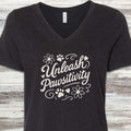 Unleash Pawsitivity V-Neck Tee - Black Heather