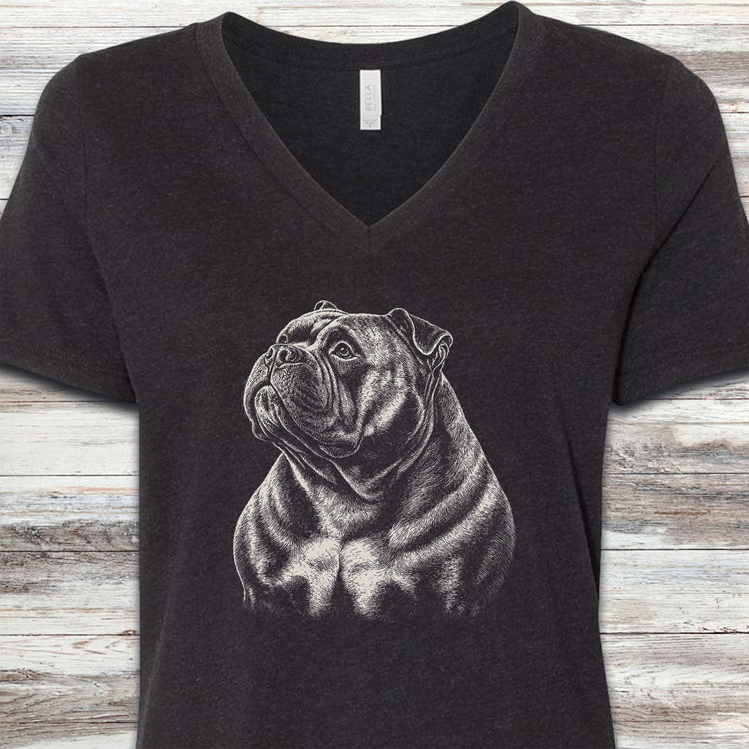 American Bully Loyalty V-Neck Tee - Black Heather