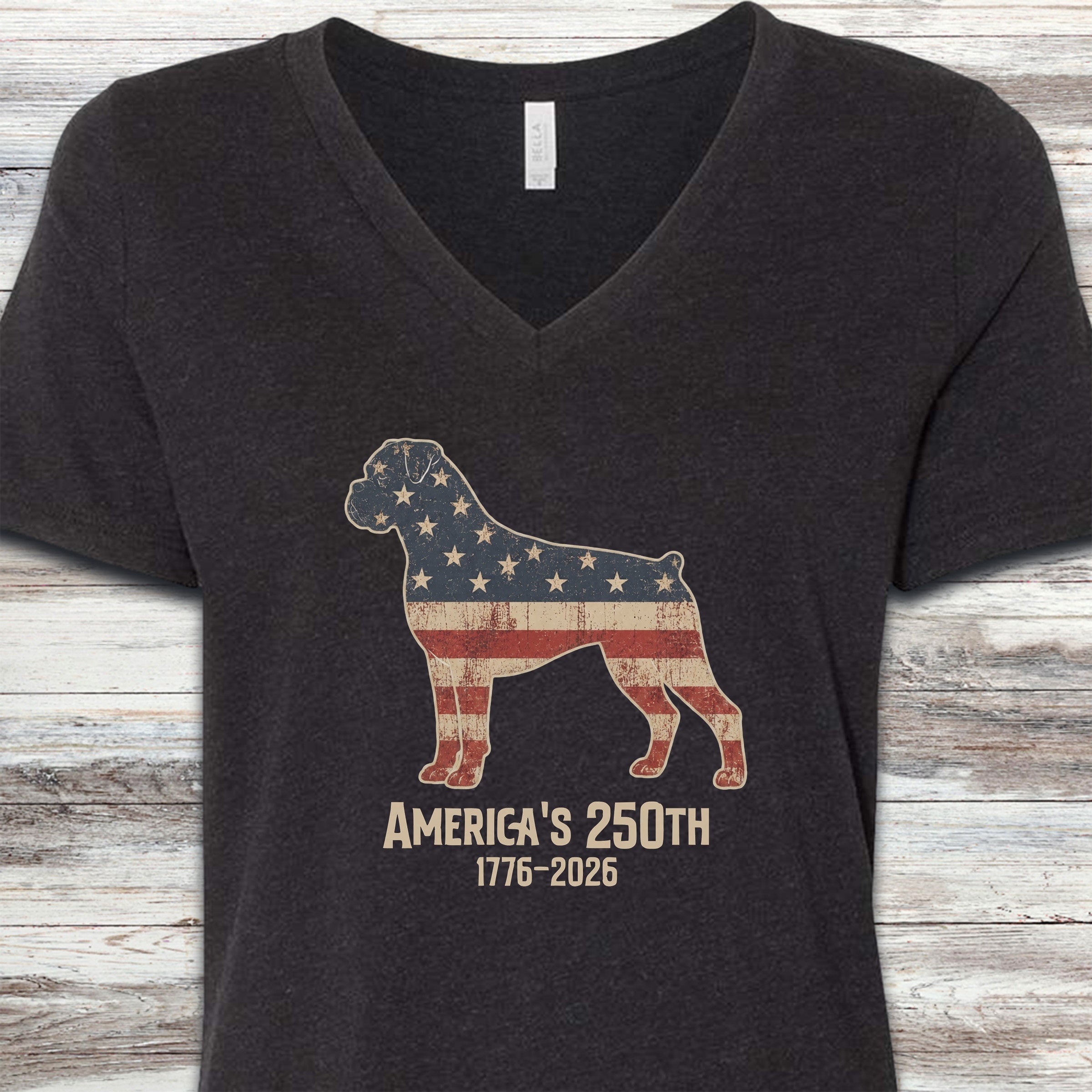 Boxer 250 V-Neck Tee - Black Heather