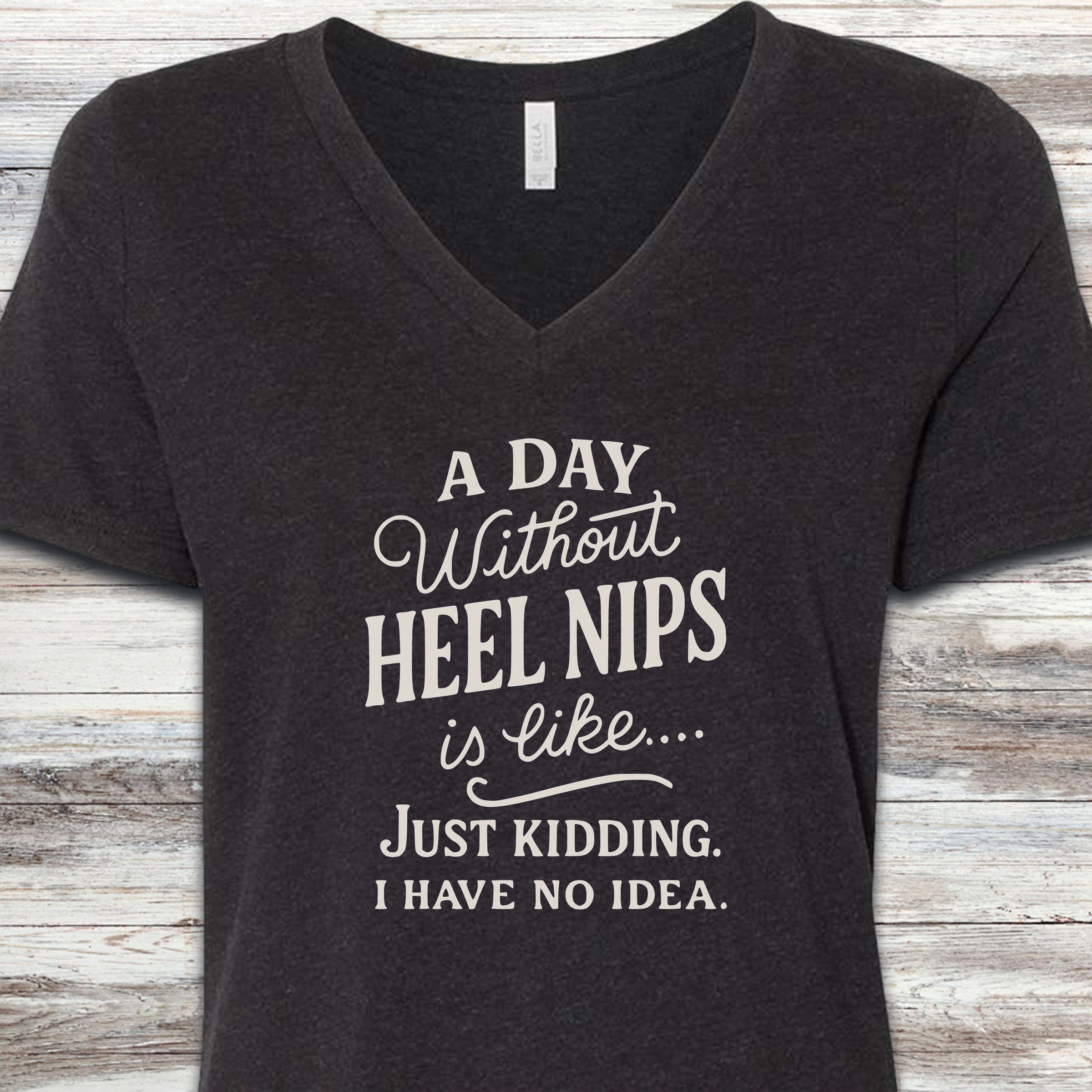 Australian Cattle Dog Days V-Neck Tee - Black Heather