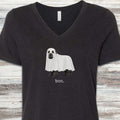 Newfoundland Boo V-Neck Tee - Black Heather
