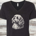 Cavapoo Loyalty V-Neck Tee - Black Heather