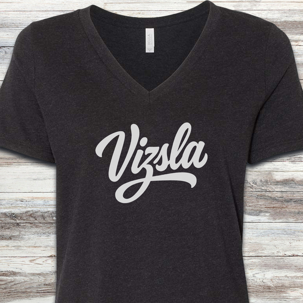 Vizsla Team V-Neck Tee - Black Heather