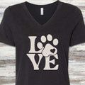 Love V-Neck Tee - Black Heather