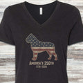 Cane Corso 250 V-Neck Tee - Black Heather
