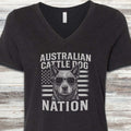 Australian Cattle Dog Nation V-Neck Tee - Black Heather