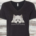 West Highland Nope V-Neck Tee - Black Heather