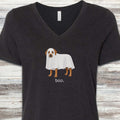 Rhodesian Ridgeback Boo V-Neck Tee - Black Heather